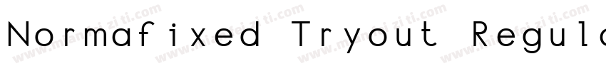 Normafixed Tryout Regular字体转换